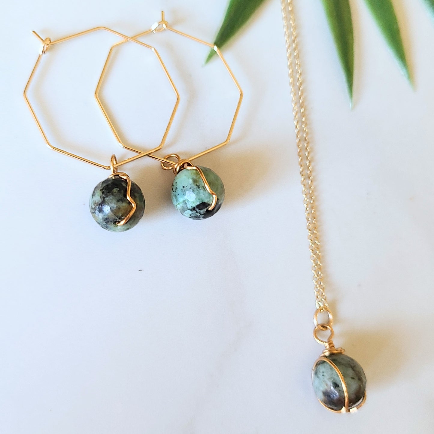 Stop & Seek Earrings-African Turquoise (Evolution)