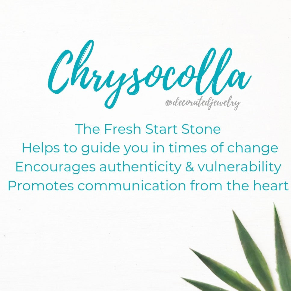 Stop & Seek Earrings- Chrysocolla (Fresh Start)