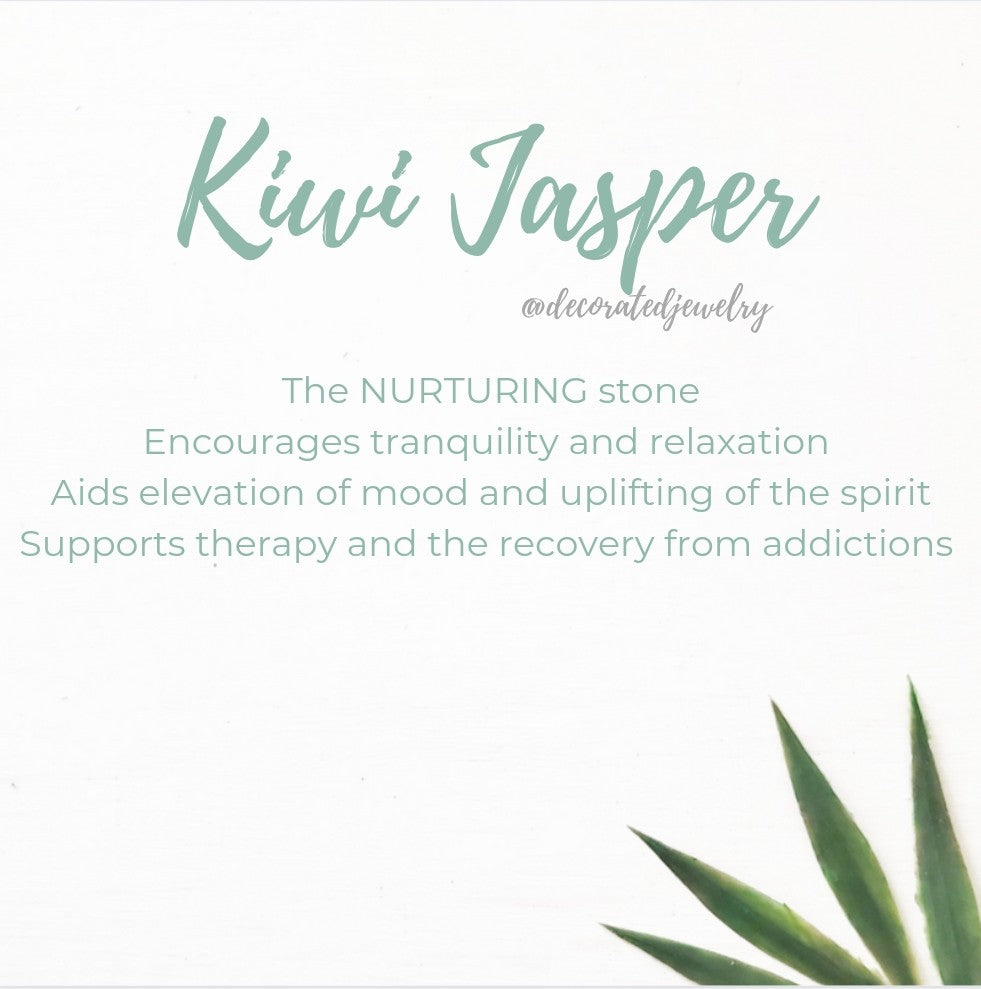 Stop & Seek Earrings- Kiwi Jasper (Nurturing)