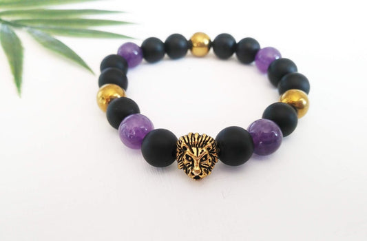 amethyst bead bracelet