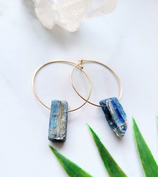 Kyanite Hoops- Small