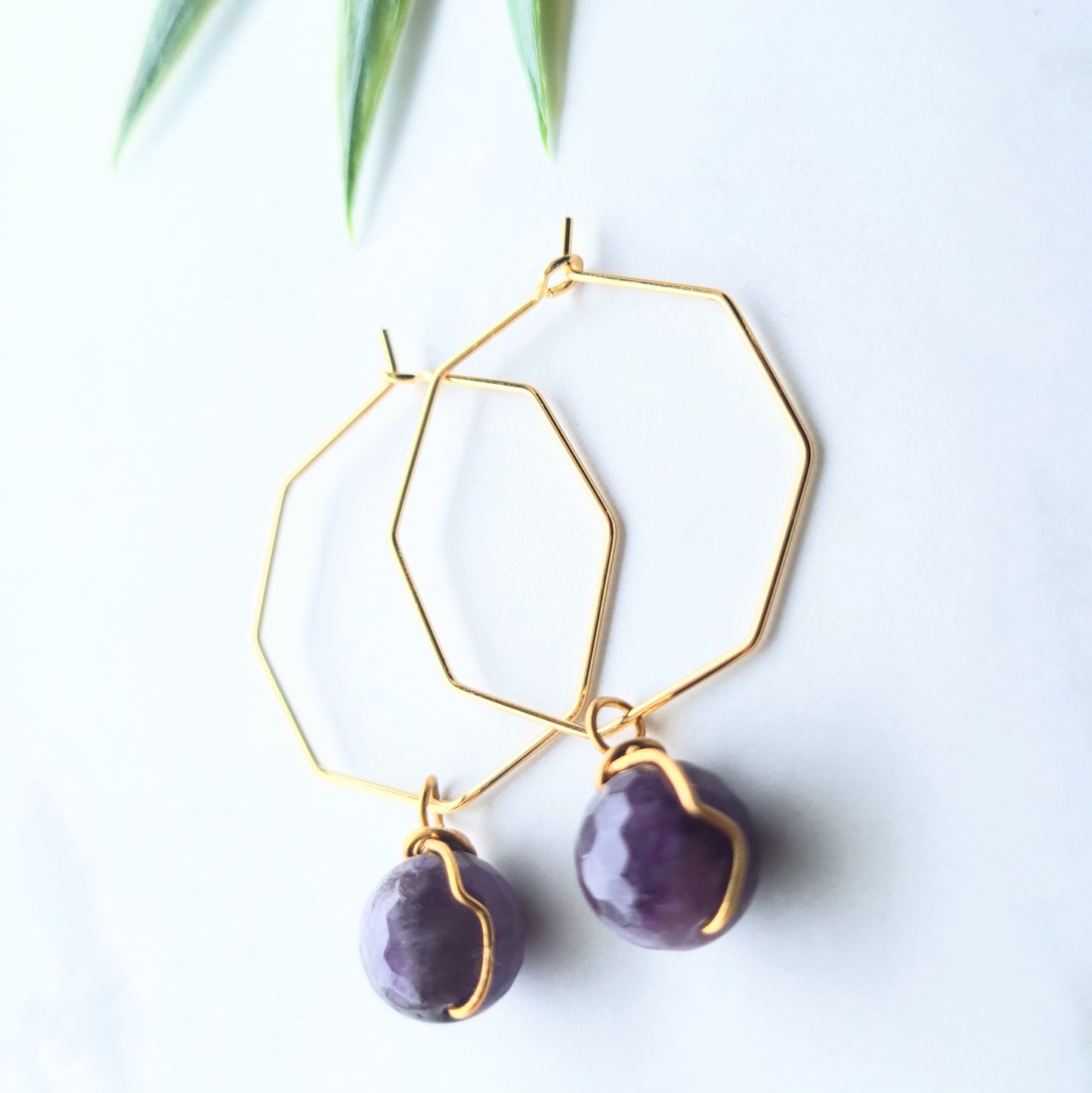 Stop & Seek Earrings-Amethyst (Spirituality)