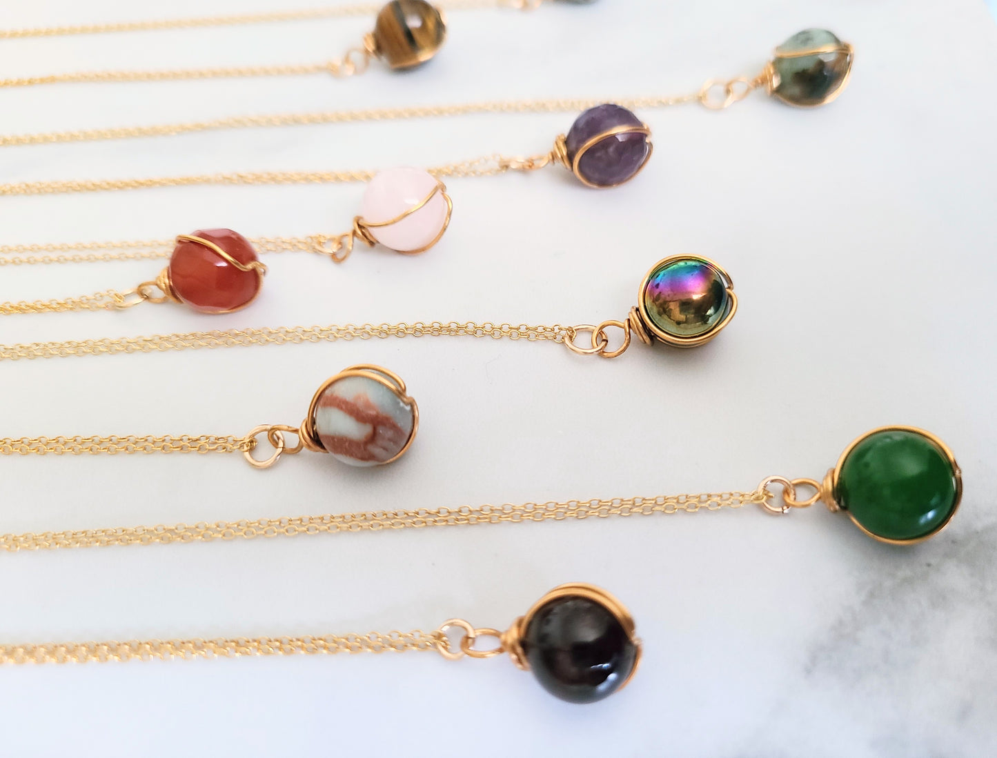 crystal ball necklace