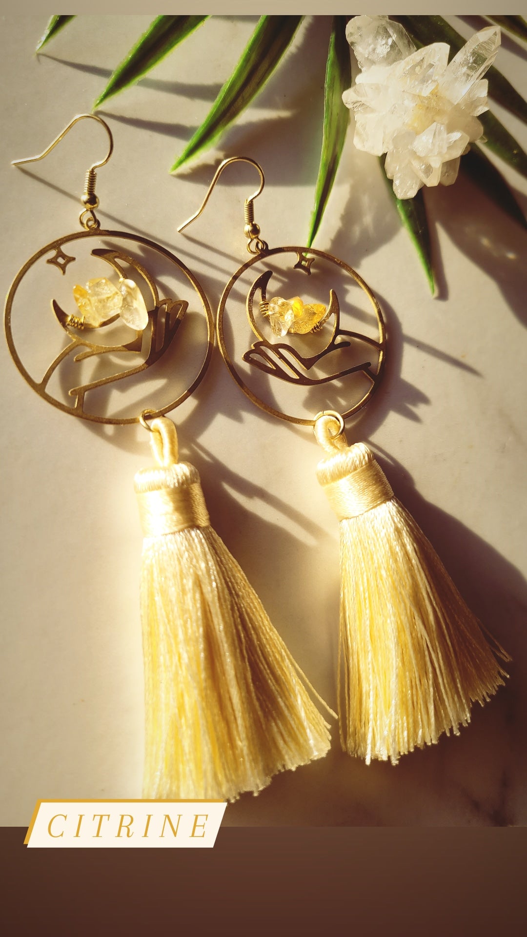 Shadow- Citrine (Short Tassels)