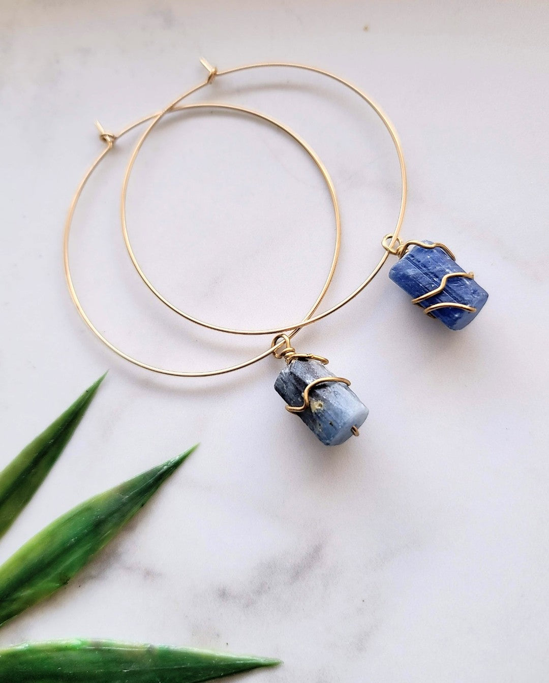 Kyanite Hoops- Large