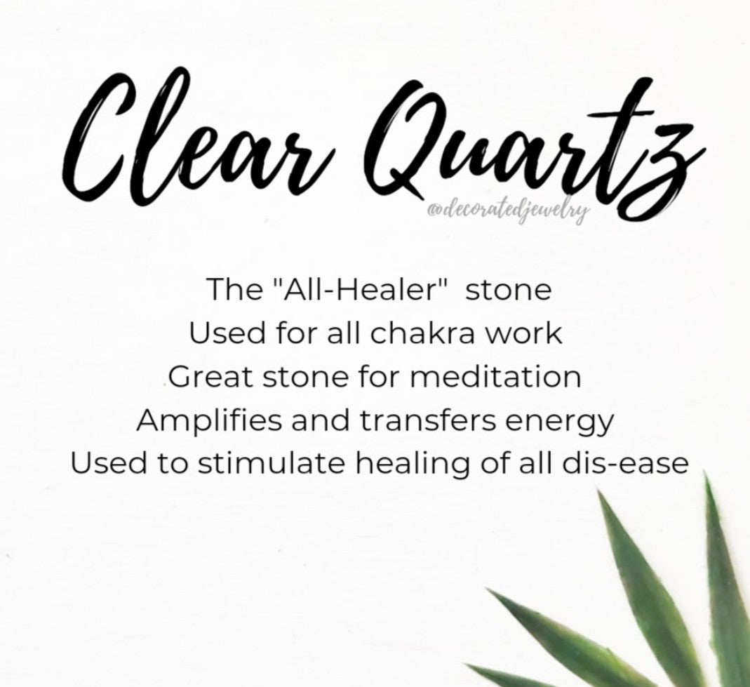 Clear Quartz Hoops- Large