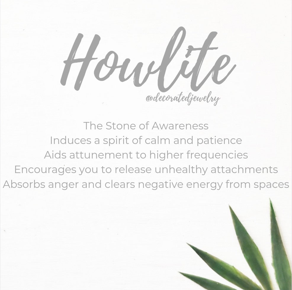 Stop & Seek Earrings- Howlite(Awareness)