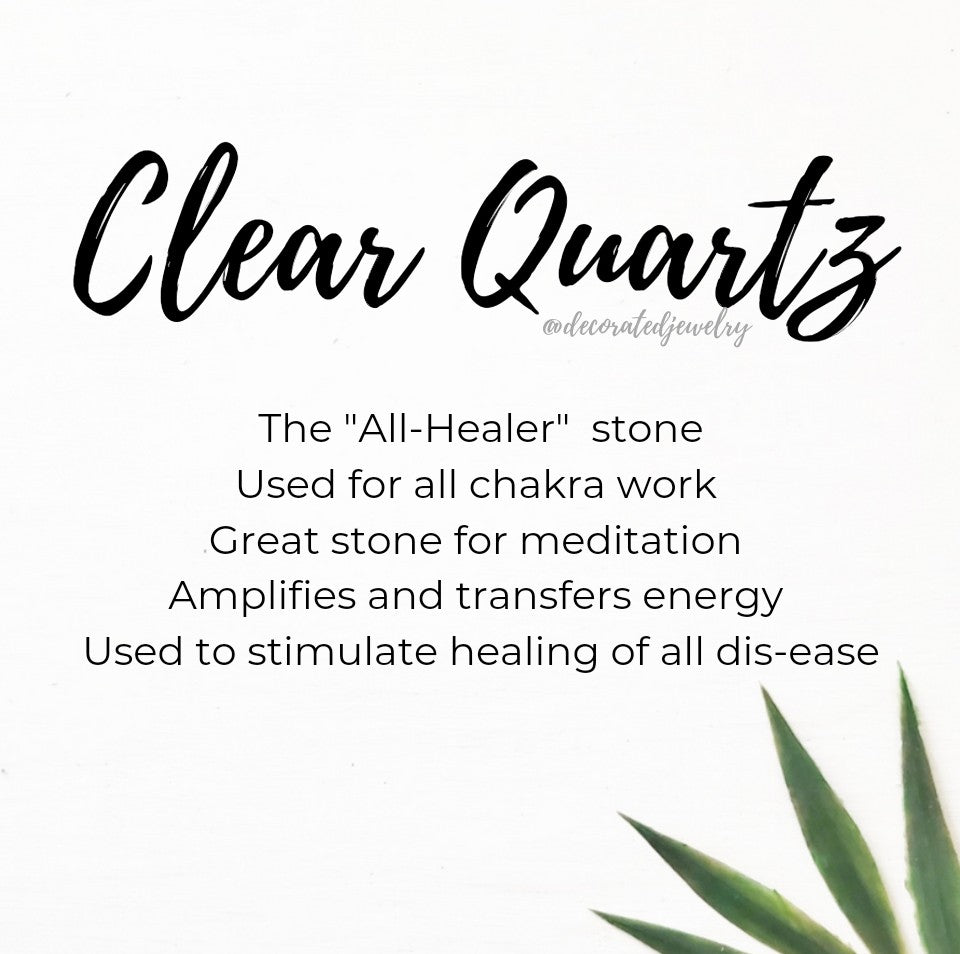 Stop & Seek Earrings- Clear Quartz (The All Healer)