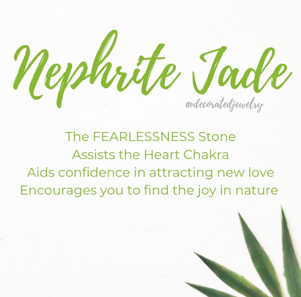 Stop & Seek Earrings- Nephrite Jade (Fearlessness)